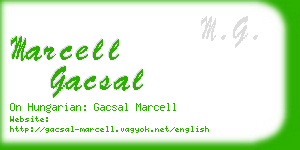 marcell gacsal business card